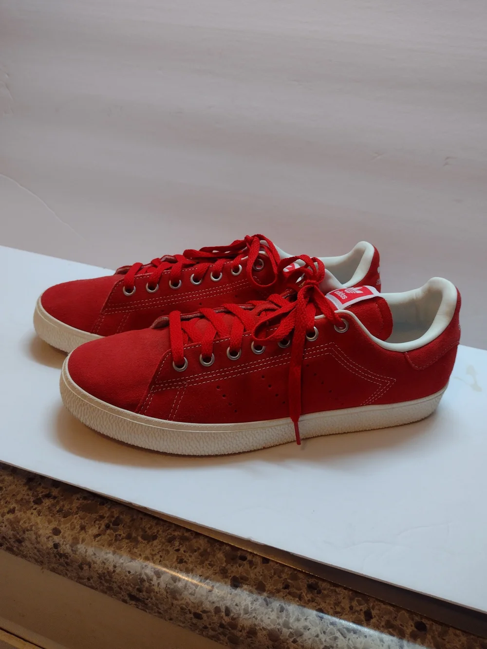 Adidas Originals Stan Smith Red Suede Sneakers ID2044 Mens Size 11 Outdoors